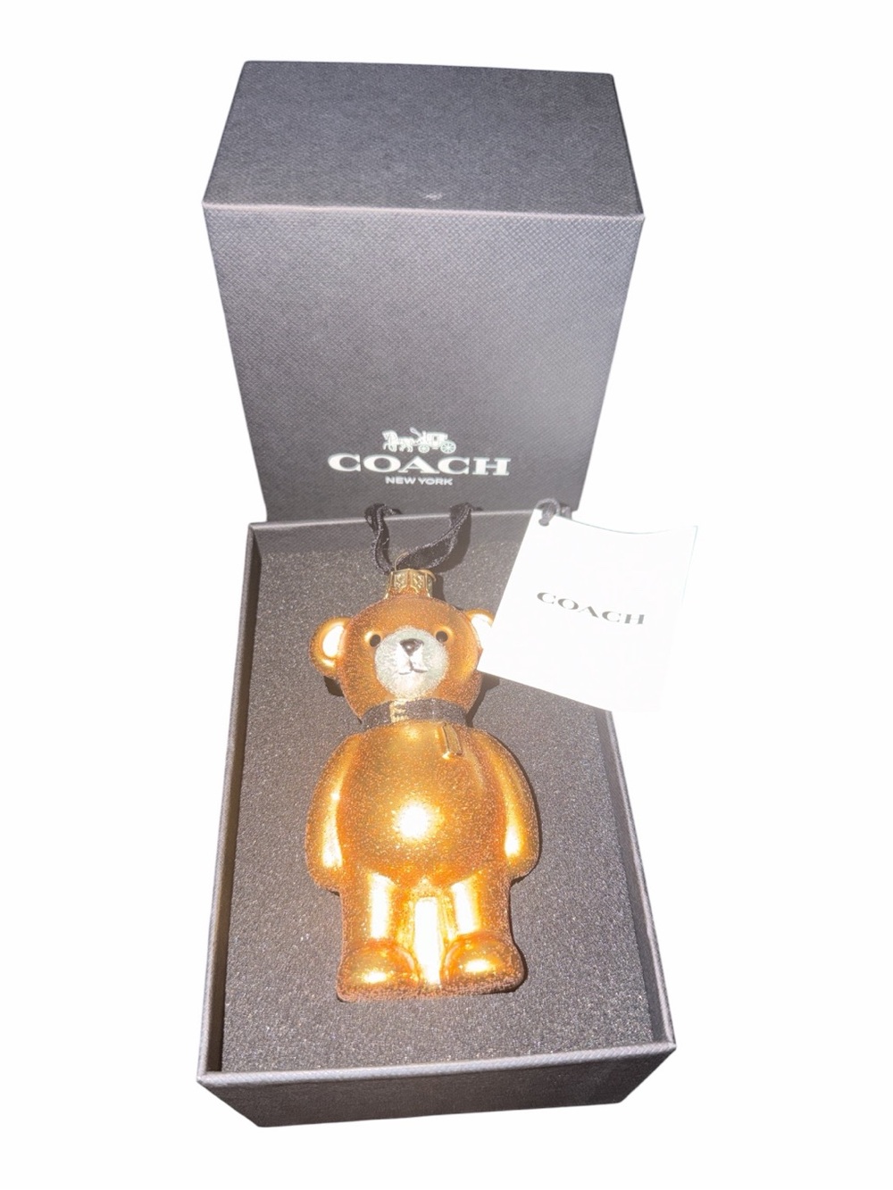 Coach Metallic Bear Ornament